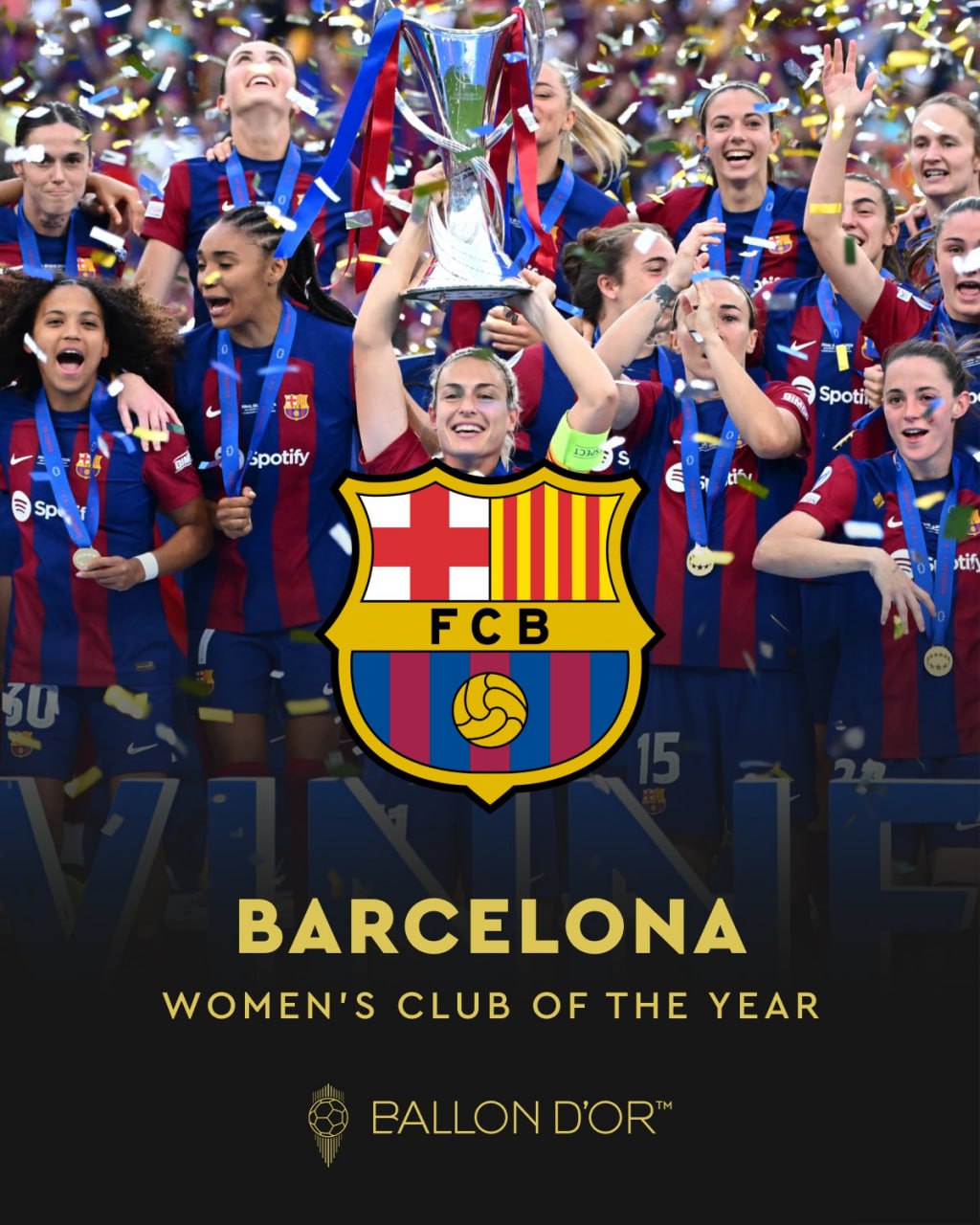 Barcelona Women’s Team Named Best Women’s Team of 2024! ⚽🏆