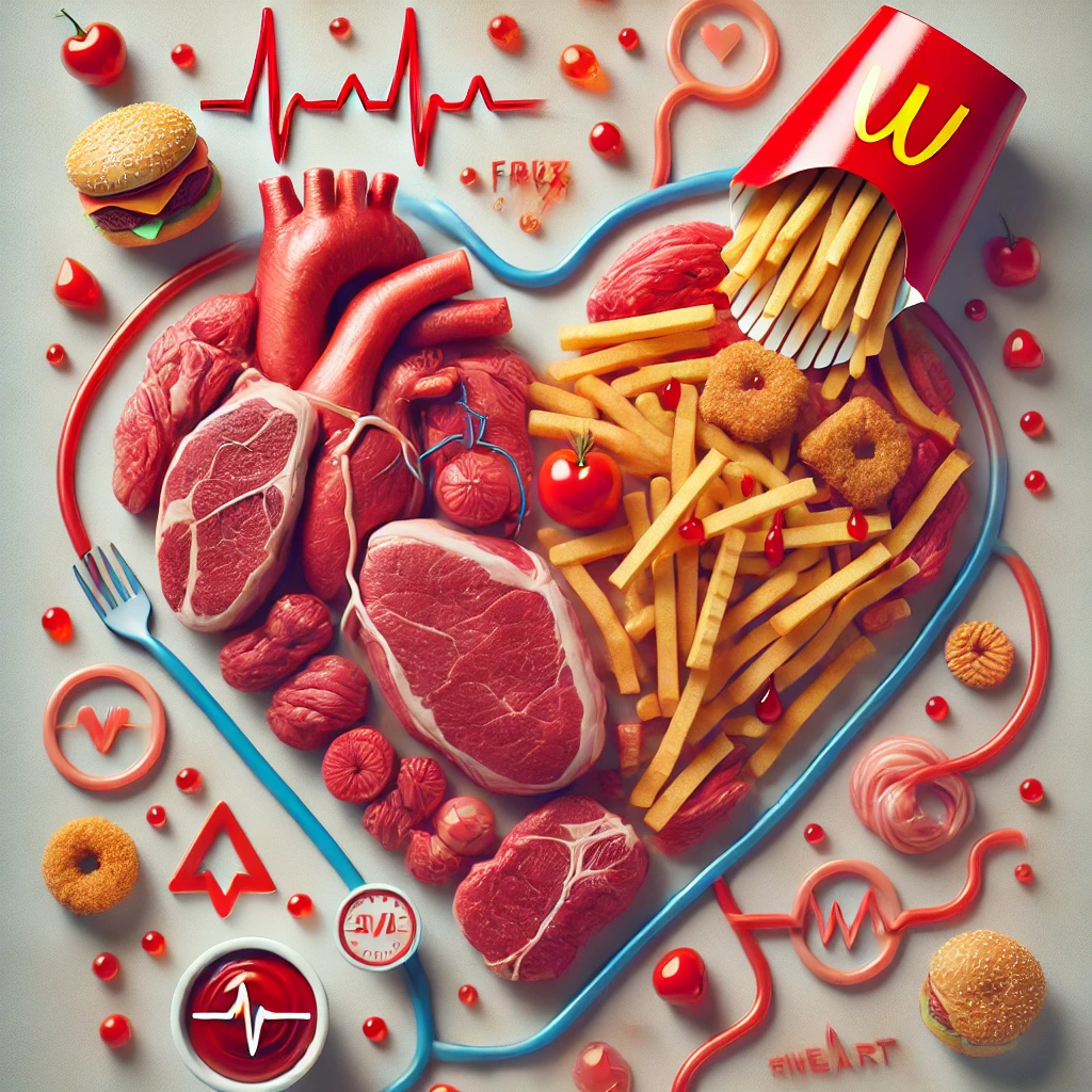 Excess Red Meat and Chips Consumption Increases Risk of Heart Attack 🍟🍖