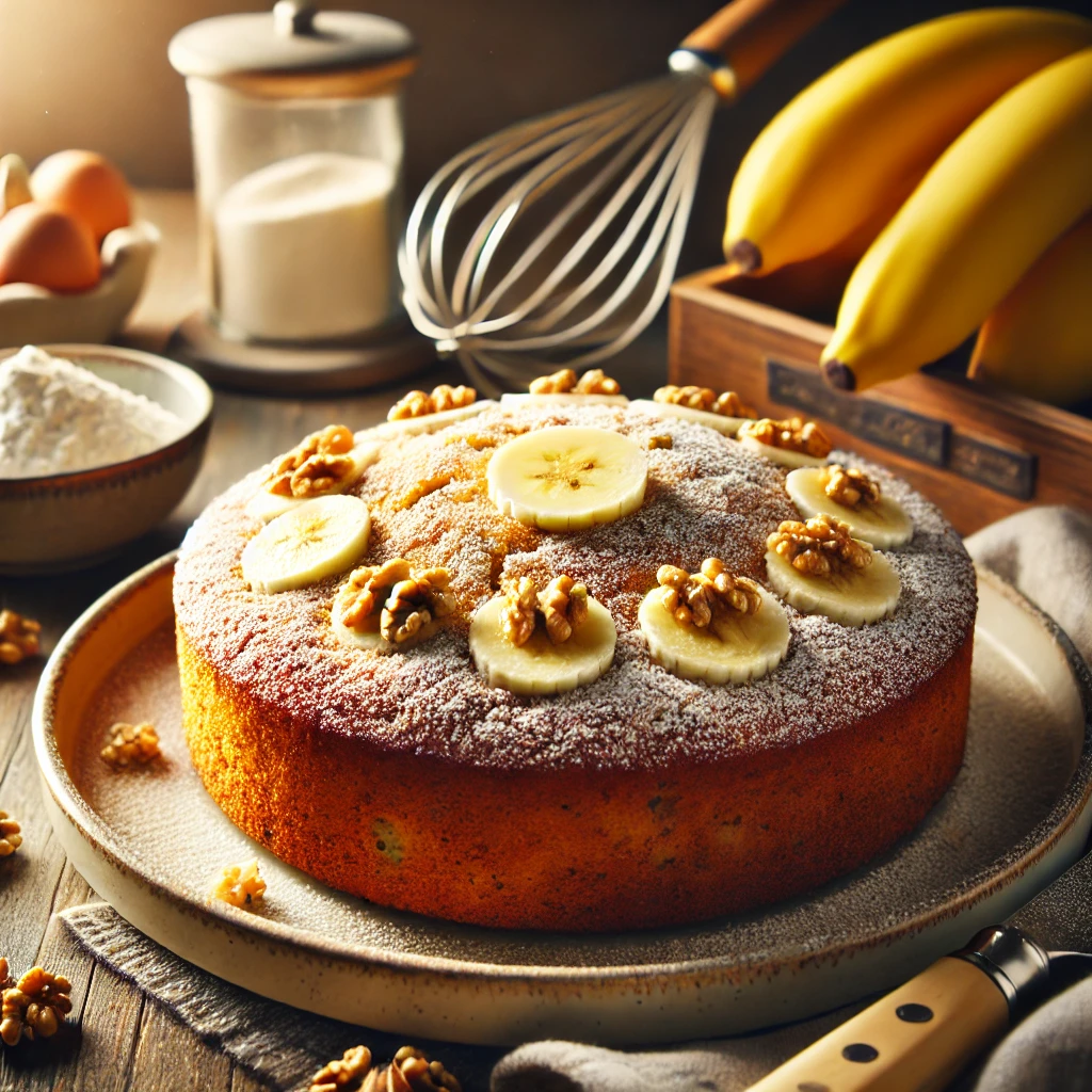 Homemade Banana Cake Recipe 🍌